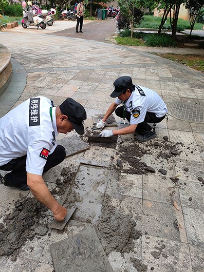 九江修复小区破损地面